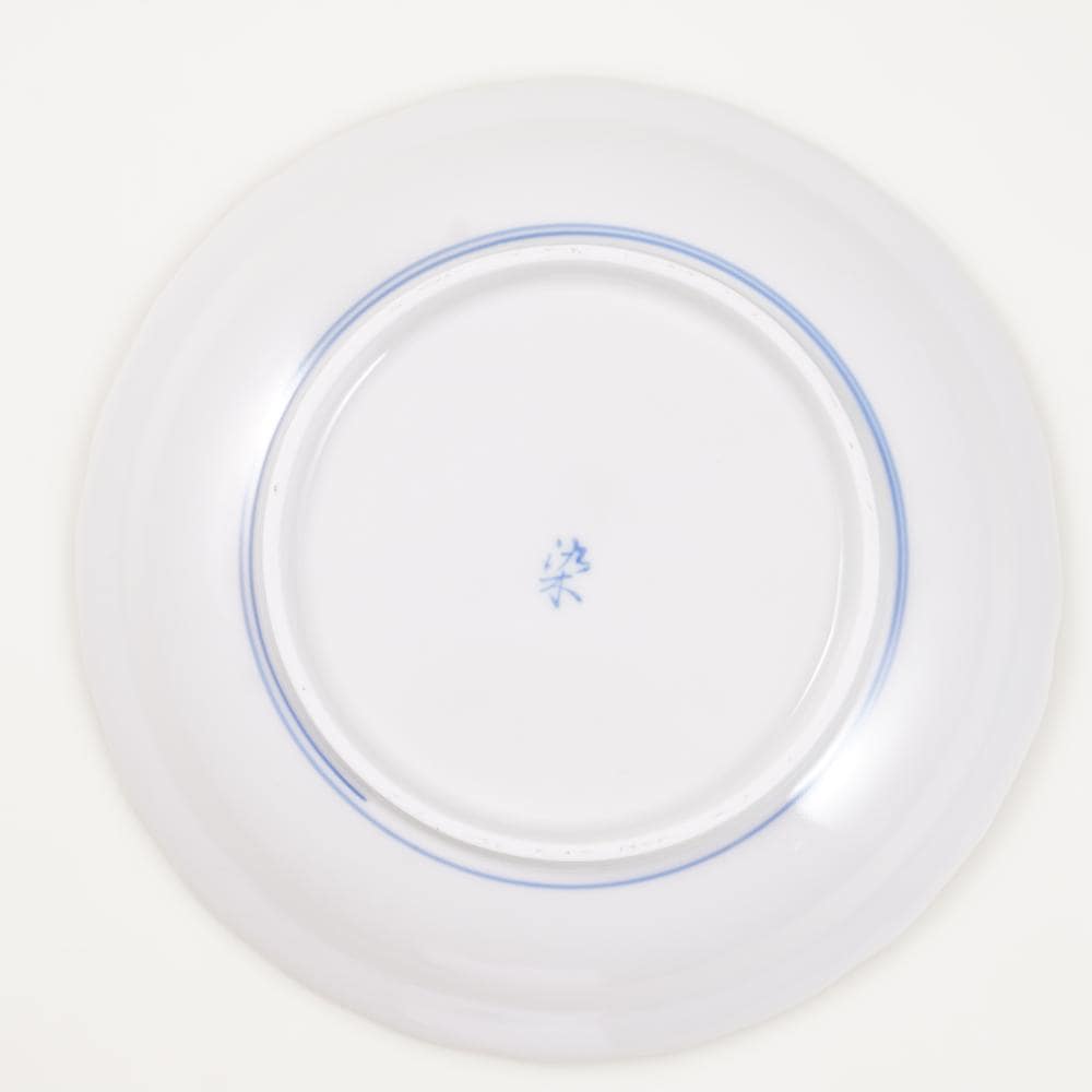 "HANA-USAGI" ROUND PLATE – RABBIT & FLOWERS, 6.5 IN (HASAMI)