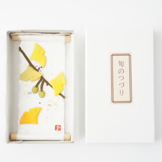 SEASONS IN WASHI – GINKGO, MINI TAPESTRY (KYOTO)