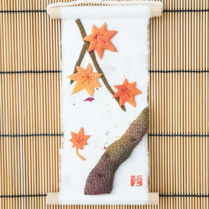 SEASONS IN WASHI – MAPLE LEAVES, MINI TAPESTRY (KYOTO)