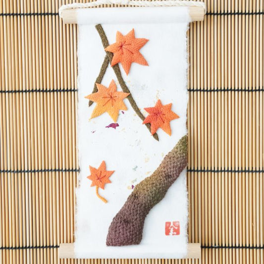 SEASONS IN WASHI – MAPLE LEAVES, MINI TAPESTRY (KYOTO)