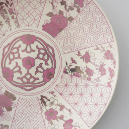 KINRAN IMARI-STYLE PLATE – CRIMSON, GIFT BOXED (YUWEN)