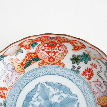 DEER MOTIF MEDIUM PLATE - SHONZUI RED (KUTANI)