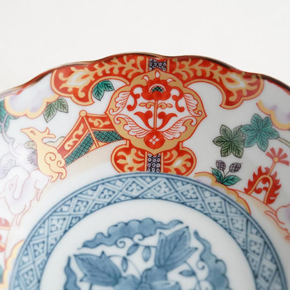 DEER MOTIF STEW BOWL - SHONZUI RED (KUTANI)