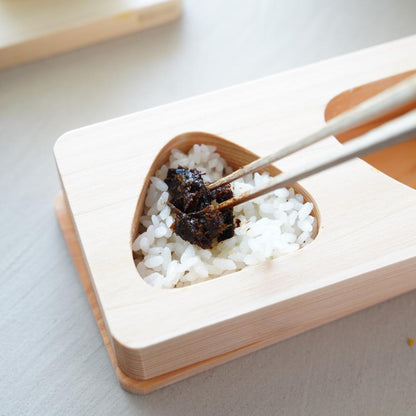 HINOKI ONIGIRI MOLD – 3 CAVITIES, WITH BOARD
