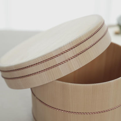 KISO SAWARA OHITSU – WOODEN RICE KEEPER, 3 GO