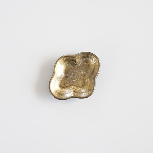 QUINCE-SHAPED MINI PLATE / CHOPSTICK REST – GOLD (ARITA)