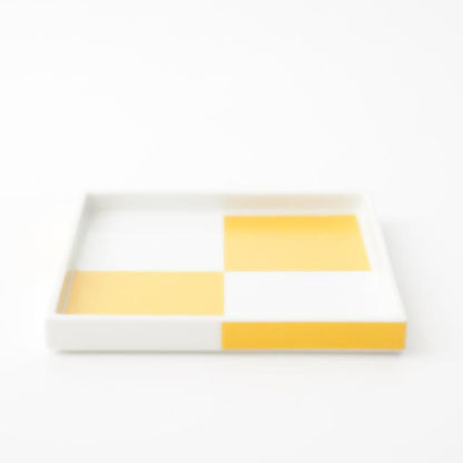 SQUARE PLATE – GOLD CHECKERED (HASAMI)