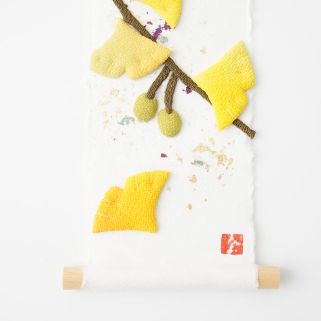 SEASONS IN WASHI – GINKGO, MINI TAPESTRY (KYOTO)
