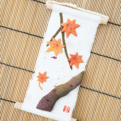 SEASONS IN WASHI – MAPLE LEAVES, MINI TAPESTRY (KYOTO)