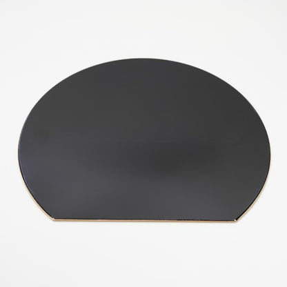 HALF-MOON TRAY - BLACK, GOLD RIM (YUWEN)