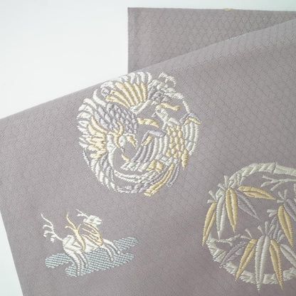 "NISHIJIN ORI" TABLE RUNNER - PAULOWNIA, BAMBOO & PHOENIX PATTERN (YUWEN)