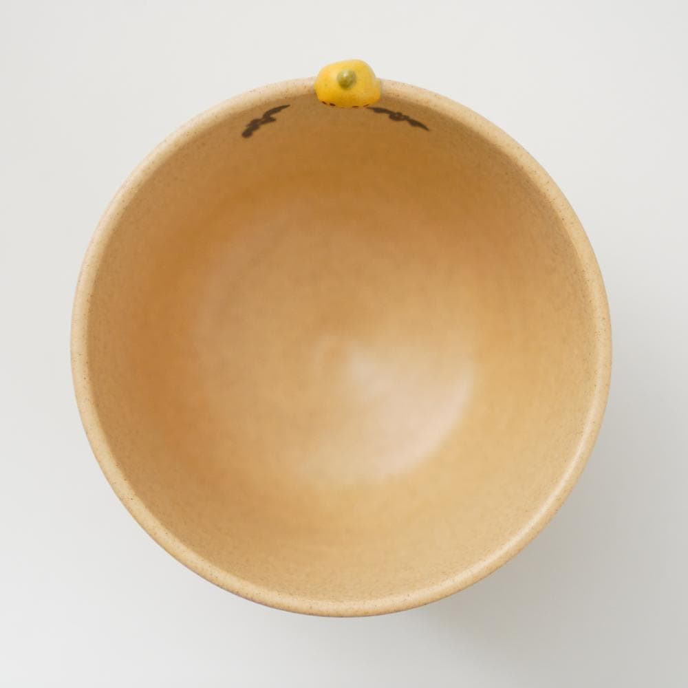 Halloween matcha bowl, inside view