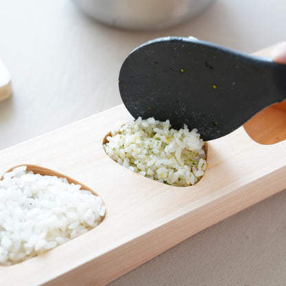 HINOKI ONIGIRI MOLD – 3 CAVITIES, WITH BOARD