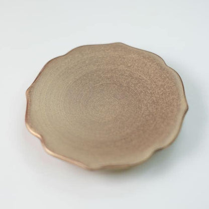 KIKYO-RIM MINI PLATE – PURPLE MICA, GOLD (ARITA)