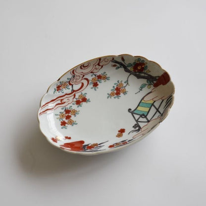 CHERRY BLOSSOM OVAL PLATE – CLOUD (HASAMI)
