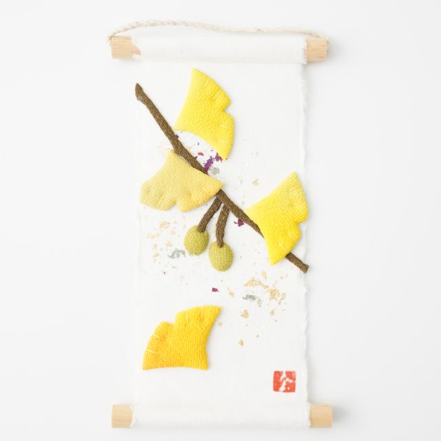 SEASONS IN WASHI – GINKGO, MINI TAPESTRY (KYOTO)