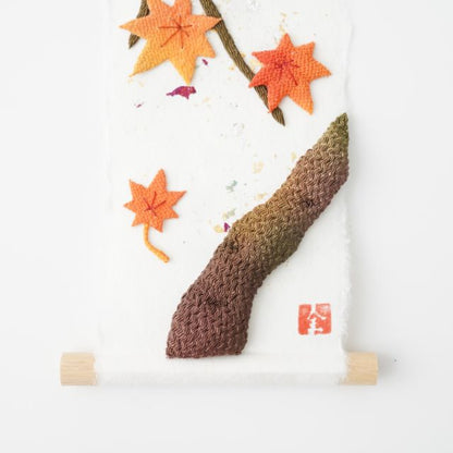 SEASONS IN WASHI – MAPLE LEAVES, MINI TAPESTRY (KYOTO)
