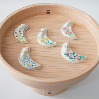 REPOSE-BAGUETTES LUNE ET FLEURS D’AUTOMNE – LOT DE 5 EN COFFRET (KYOTO)