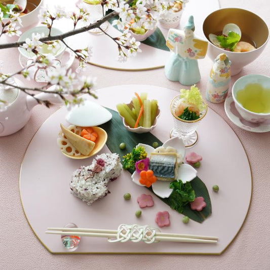 Half Moon Shaped Pale Pink Tray