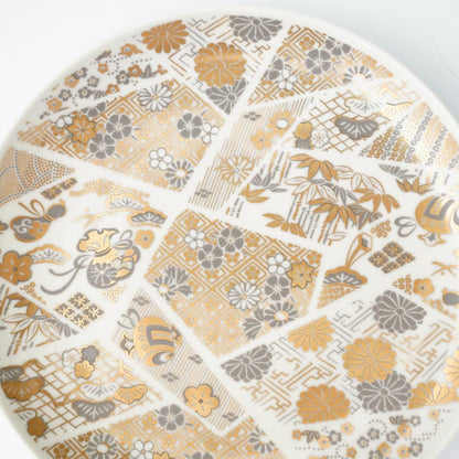CHRYSANTHEMUM DIAMOND PLATE – GOLD, GIFT BOXED (YUWEN)
