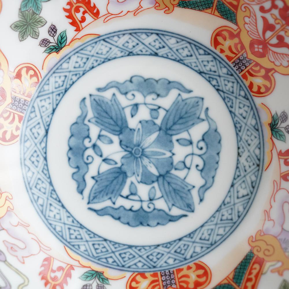 DEER MOTIF STEW BOWL - SHONZUI RED (KUTANI)