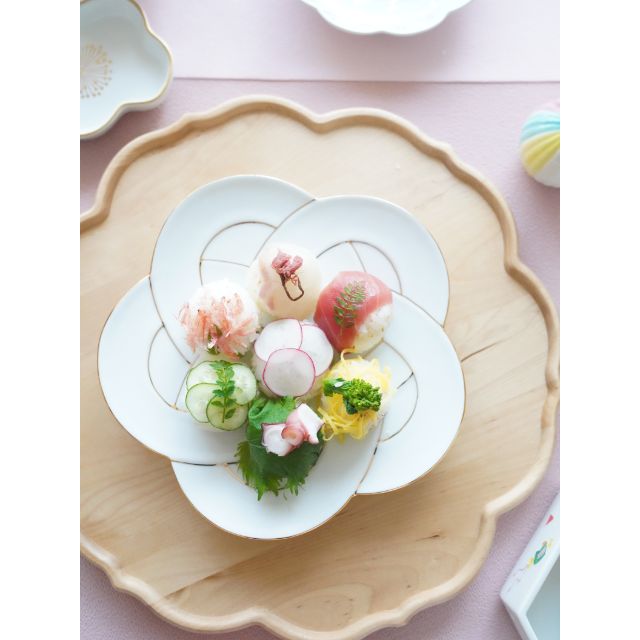 PLUM KNOT PLATE 8.3IN - GOLD(ARITA)