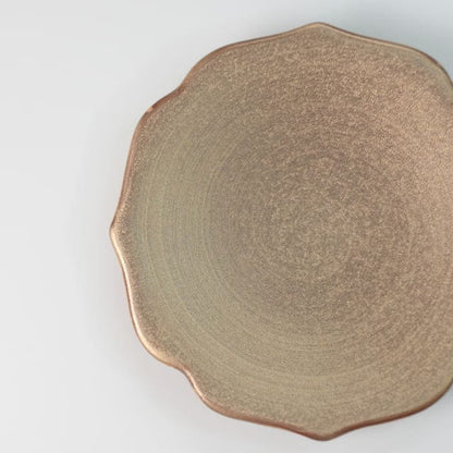 KIKYO-RIM MINI PLATE – PURPLE MICA, GOLD (ARITA)