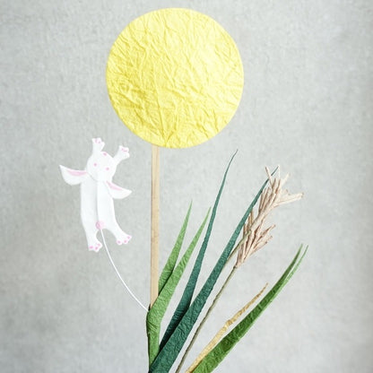 HARVEST MOON PICK – RABBIT & PAMPAS GRASS, WITH HINOKI BOX