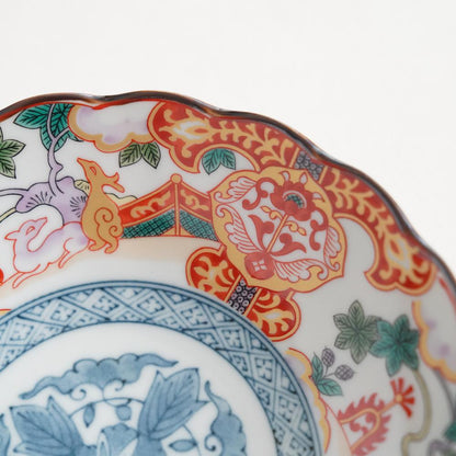 DEER MOTIF STEW BOWL - SHONZUI RED (KUTANI)
