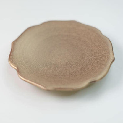 KIKYO-RIM MINI PLATE – PURPLE MICA, GOLD (ARITA)