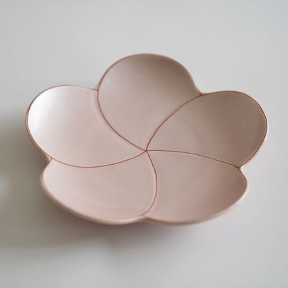 PLUM BLOSSOM SERVING PLATE 8.3IN - SILVER GLAZE(ARITA)