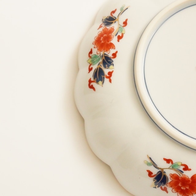 OLD IMARI-STYLE CHRYSANTHEMUM PLATE – BLUE & GOLD, 6.3 IN (HASAMI)