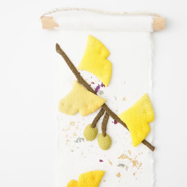SEASONS IN WASHI – GINKGO, MINI TAPESTRY (KYOTO)