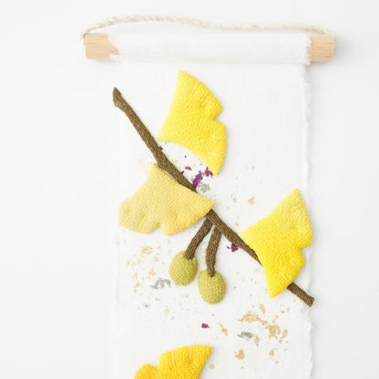 SEASONS IN WASHI – GINKGO, MINI TAPESTRY (KYOTO)