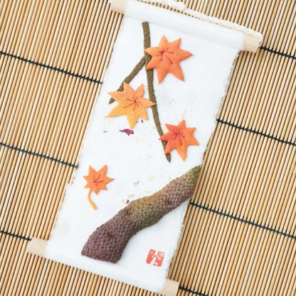 SEASONS IN WASHI – MAPLE LEAVES, MINI TAPESTRY (KYOTO)