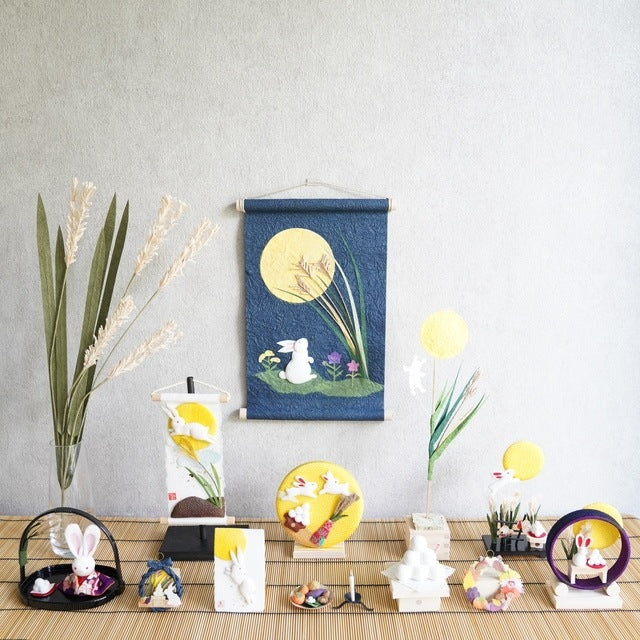 HARVEST MOON PICK – RABBIT & PAMPAS GRASS, WITH HINOKI BOX