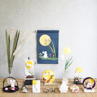 HARVEST MOON PICK – RABBIT & PAMPAS GRASS, WITH HINOKI BOX