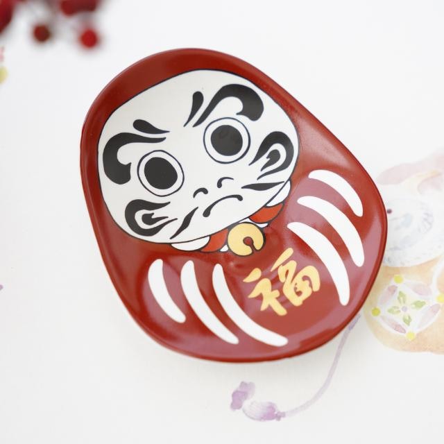 LUCKY DARUMA SMALL PLATE – BROCADE (ARITA)