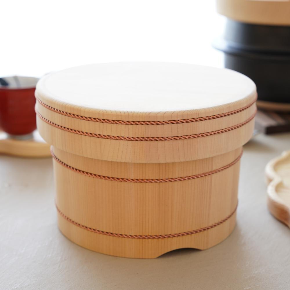 KISO SAWARA OHITSU – WOODEN RICE KEEPER, 3 GO