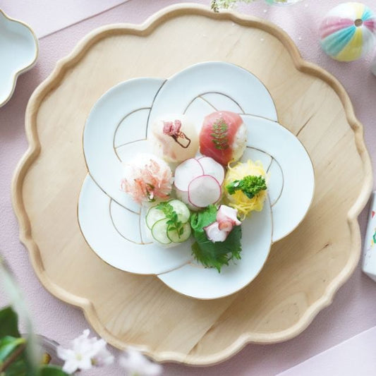 PLUM KNOT PLATE 8.3IN - GOLD(ARITA)