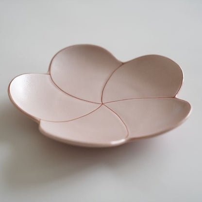 PLUM BLOSSOM SERVING PLATE 8.3IN - SILVER GLAZE(ARITA)