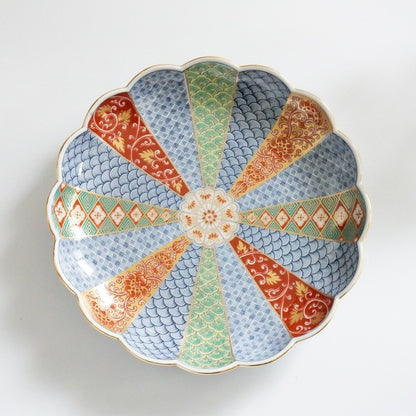 OLD IMARI-STYLE CHRYSANTHEMUM PLATE – BLUE & GOLD, 6.3 IN (HASAMI)