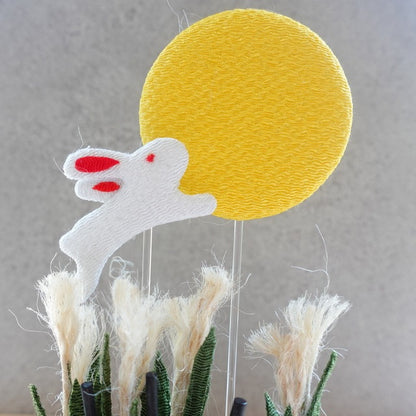 MOON-VIEWING RABBIT – CHIRIMEN ORNAMENT (KYOTO)