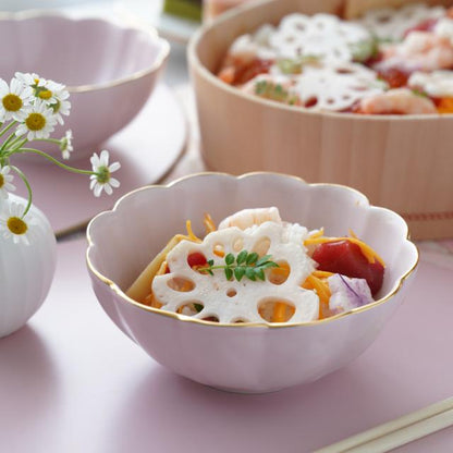 LOTUS SHAPED PALE PINK BOWL