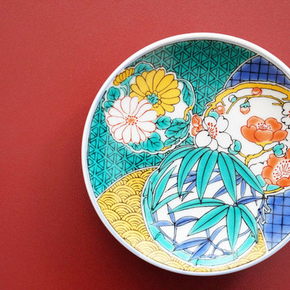 "HANAMARU" SMALL PLATE (KUTANI)
