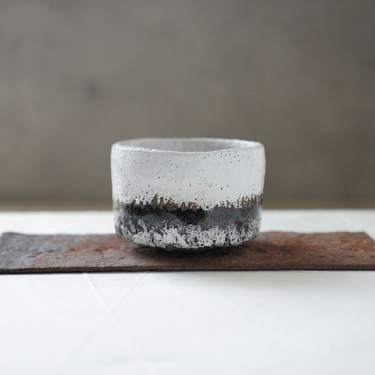 WHITE RAKU CHAWAN BY SHORAKU SASAKI