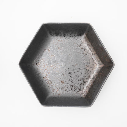 HEXAGONAL ARTISAN BOWL – COPPER GLAZE